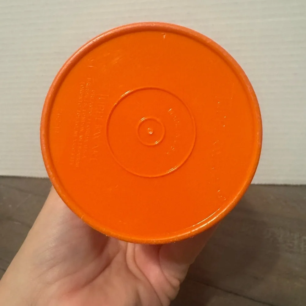 Bright Orange Tumbler with Lid